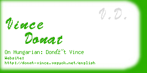 vince donat business card